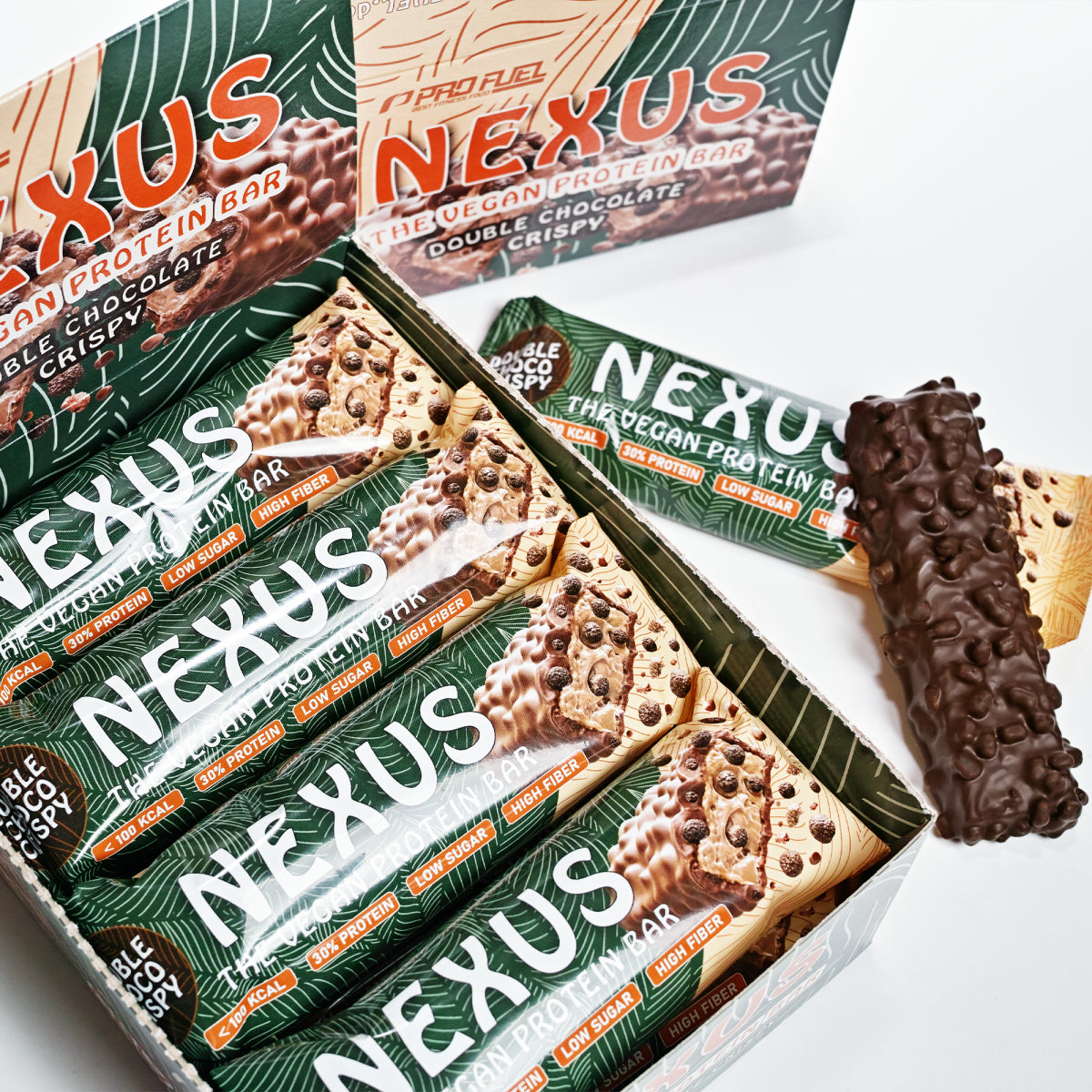ProFuel Nexus Vegan Protein Bar 12 x 30g Double Chocolate Crispy