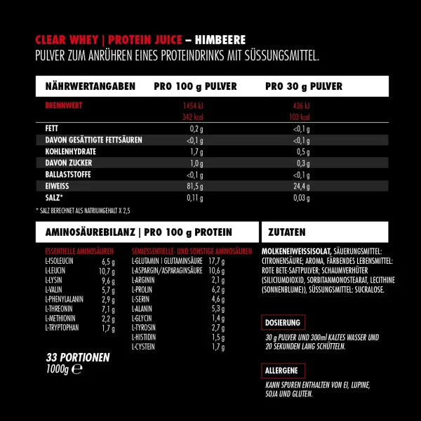 Big Zone Clear Whey Protein Juice 1kg  Multivitamin