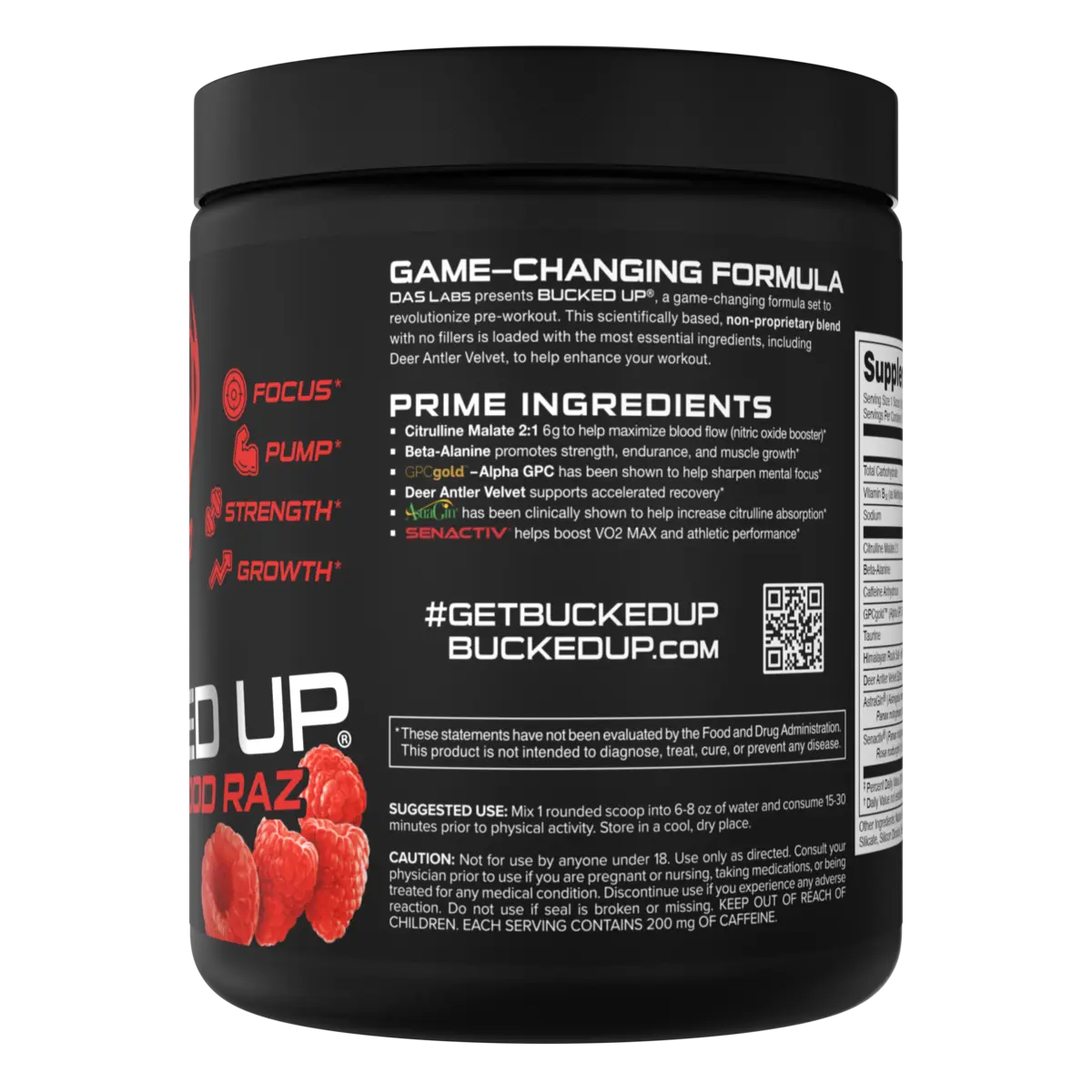 Bucked Up Pre-Workout 260g Blood Raz