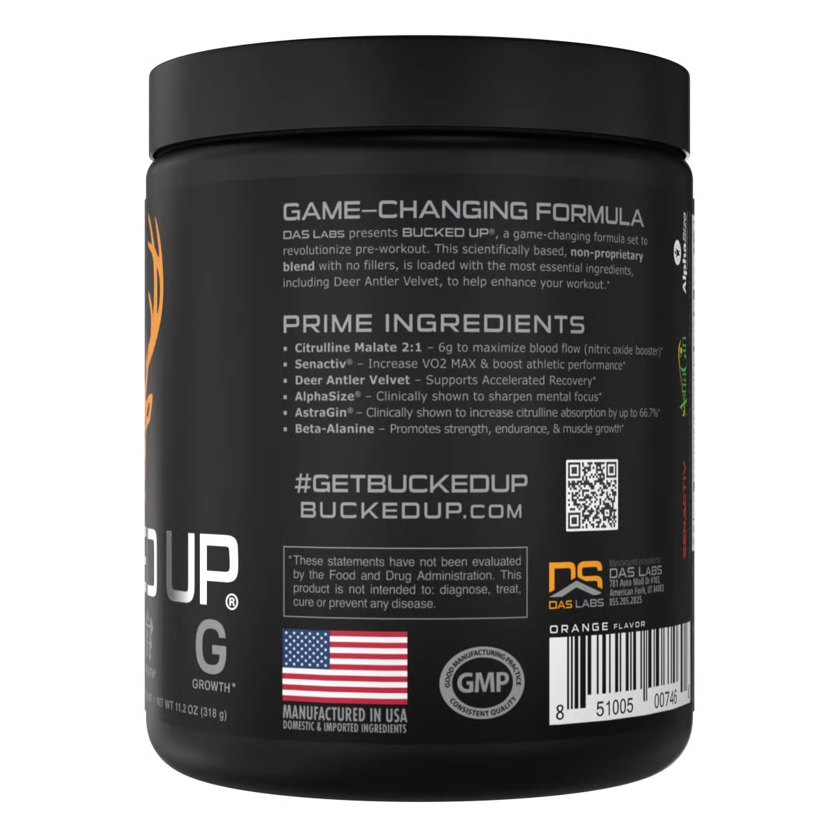 Bucked Up Pre-Workout 260g Killa OJ