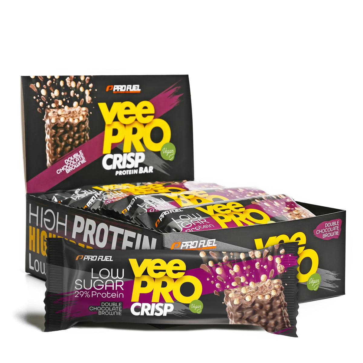 ProFuel veePRO CRISP 12 x 70g Double Chocolate Brownie