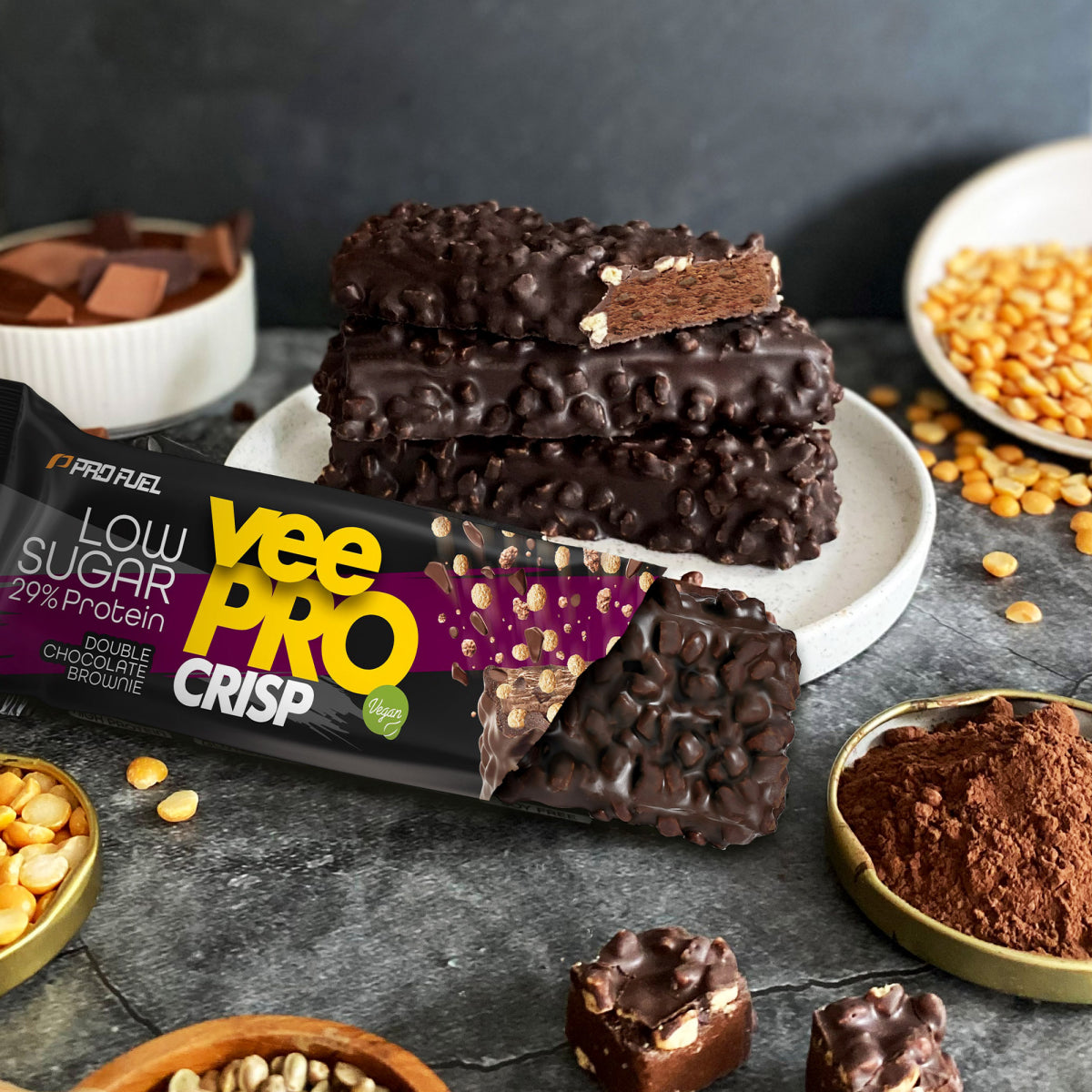ProFuel veePRO CRISP 12 x 70g Double Chocolate Brownie