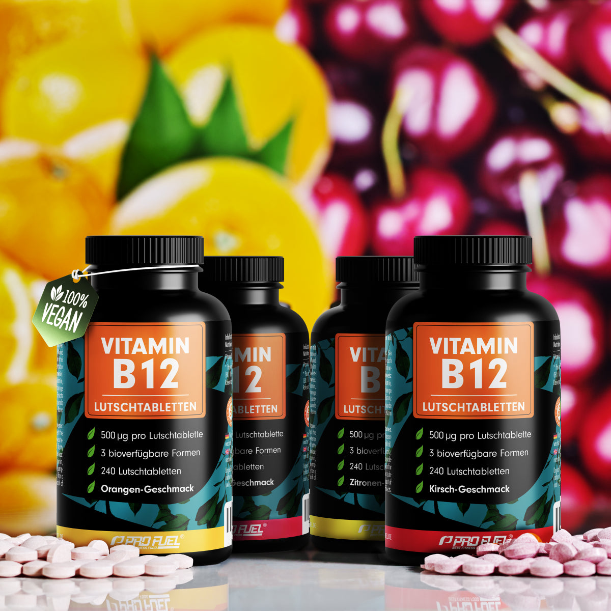 ProFuel VITAMIN B12 240 Lutschtabletten Himbeere