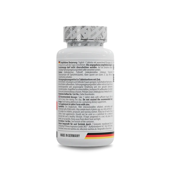 MST Zinc Chelate Bisglycinate 180 Tabletten